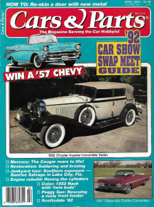 CARS & PARTS 1992 APR - '32 CHRYSLER IMPERIAL, MERCURY COUGAR, '52 NASH